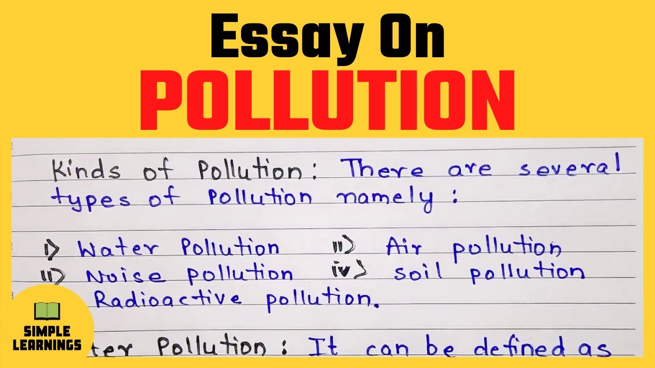 essay on different types of pollution
