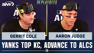 Gerrit Cole And Aaron Judge Comment On Yankees Tough Battle Vs Royals, Excited For Alcs Sny