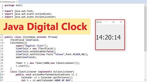 Digital clock in java | How to make digital clock in java | Programmer land