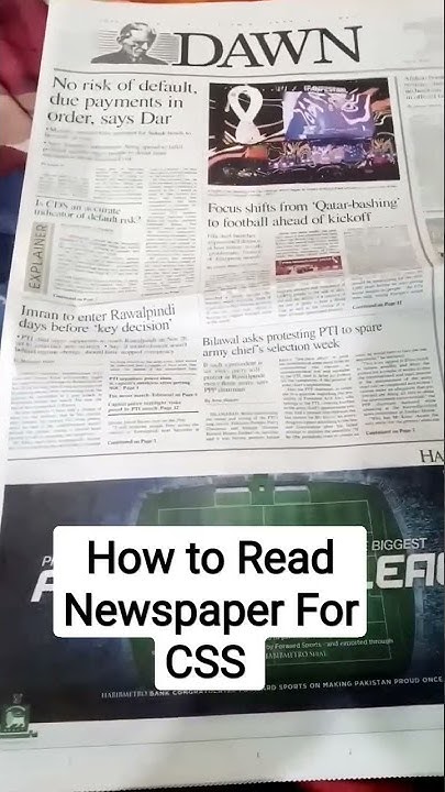 How to read Newspaper for CSS - YouTube