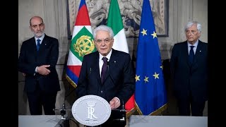 Dichiarazione alla stampa del Presidente della Repubblica Sergio Mattarella