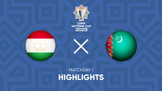 Tajikistan - Turkmenistan | MD1 | Group A | CAFA Nations Cup 2023 | Highlights