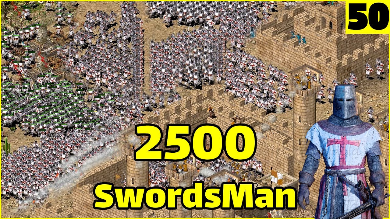2500 Demon SwordsMen 🤯 Stronghold Crusader