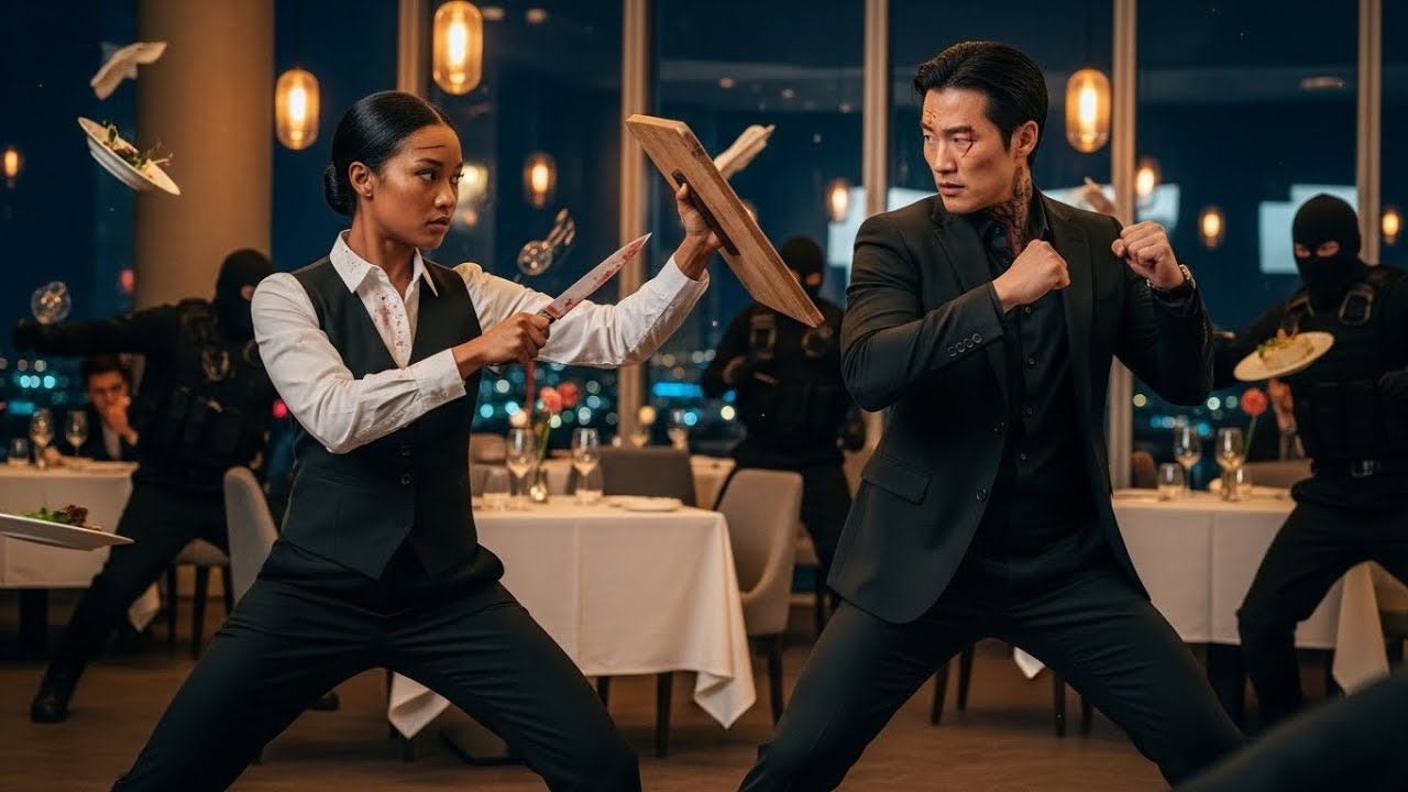 Five Men Attacked Korean Mafia Boss in a Restaurant, Black Waitress Hidden Skill Changed Everything