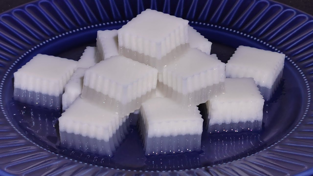 தேங்காய்பால் கடல்பாசி / Coconut Milk Agar Agar Pudding / How to make coconut milk Pudding