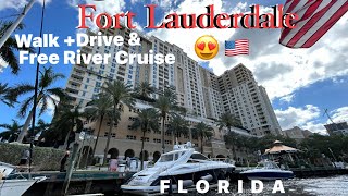 Fort Lauderdale Las Olas Boulevard Drive, Walking Tour, River Cruise, Water taxi | Florida , America