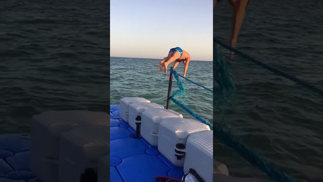 Tunisia прыжок с понтона