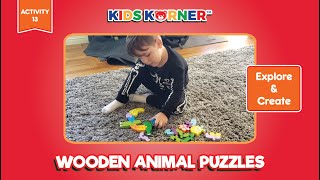 Wooden Animal Puzzles - Explore & Create by Kids Korner - Connecting Toys For Toddlers - ACT 13 screenshot 4
