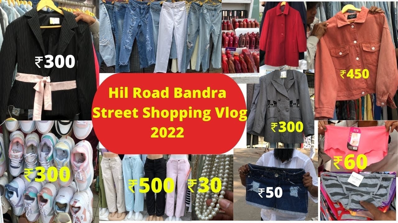 HILL ROAD STREET SHOPPING GIRLS MARKET || BCOLLECTION H&M ZARA IN MUMBAI BANDRA 