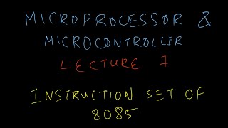 MPMC Lecture 7: Instruction Set of 8085