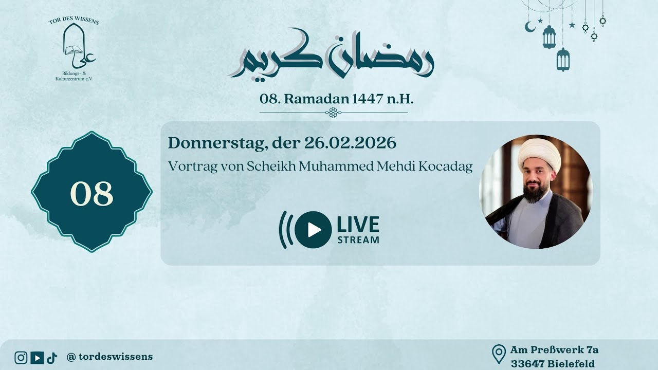 Monat Ramadan 2026 - Tag 8 | Scheikh Muhammed Mehdi Kocadağ