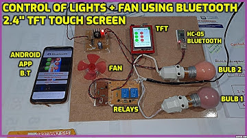 Control of Lights + Fan using Bluetooth & 2.4