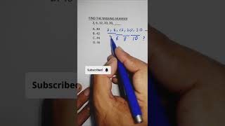Missing Number in Sequence | 2, 6, 12, 20, 30, ? | Easy Trick