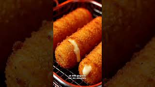 6-Minute Air Fryer Mozzarella Sticks 🧀 ILLEGAL Cheese Pull!