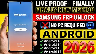 🔓 All Samsung FRP Unlock Android 15/16 (2026) | No PC Needed | Skip Google Verification 🔓 All Samsung FRP Unlock Android 15/16 (2026) | No PC Needed | Skip Google Verification