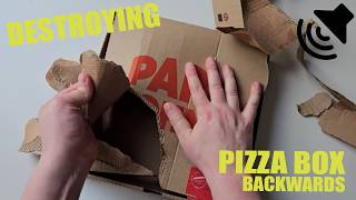 Oddly Satisfying Destruction: PAPA JOHNS PIZZA BOX [In Reverse] #710 ASMR (Relaxing) screenshot 4