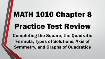 MAT1010 Chapter 8 Practice Test Review