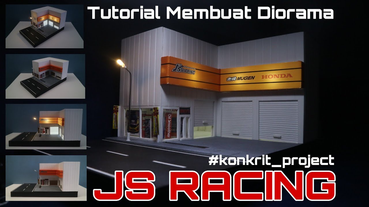 Tutorial Membuat Diorama Bengkel JS Racing Garage - Step by Step Diorama by Konkrit Project
