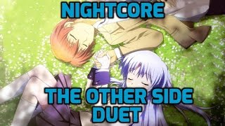 Nightcore - The Other Side (Duet + Lyrics)