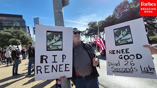 RAW VIDEO: Anti-ICE Protestors Hold Demonstration Outside Austin, Texas, City Hall