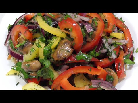 САЛАТ «пальчики оближешь» с шампиньонами БЕЗ Майонеза. Delicious salad Кулинарный Клуб