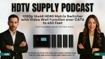 WolfPack 1080p 16x48 HDMI Matrix Switcher w/Video Wall Function over CAT6 to 450 Feet