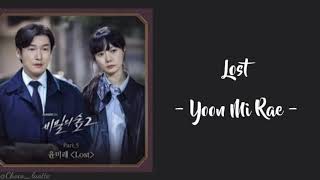 [SUB INDO] Lost - Yoon Mi Rae | Ost Secret Forest 2 Resimi