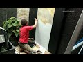 Empat cara membuat motif cat dinding tembok, hasilnya mantul