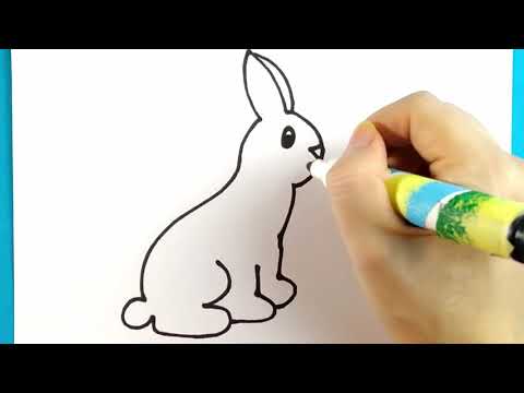 Bolalar uchun quyon rasm chizish Сурет Салу үй қоян  сурет салып уйрену/ How to draw rabbit  Ep 13