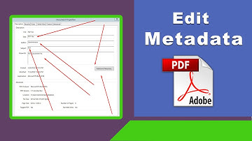 How to edit metadata in pdf file using Adobe Acrobat Pro DC