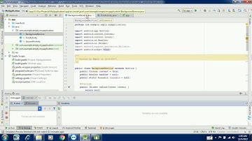 How to create a service in android studio 3 .0