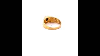 Eagle Eye & Diamond Nugget Ring 10k Gold