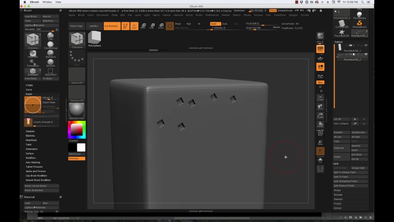 straight line zbrush 4r8 issue