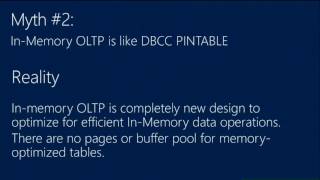 TechEd Europe 2013  Microsoft SQL Server 2014 In Memory OLTP Overview