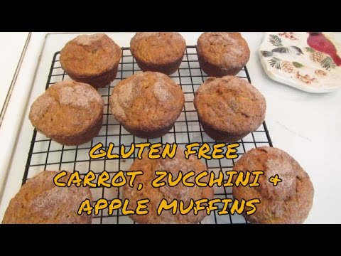 Gluten Free Carrot, Zucchini & Apple Muffins