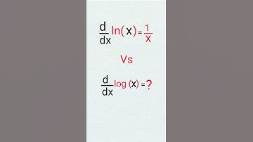 differentiation of log(x) vs ln(x) #shorts