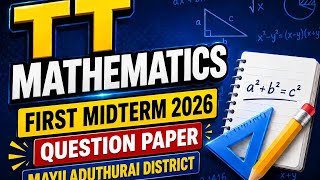 12th business maths 1st midterm exam question paper one mark answers #maths #education 