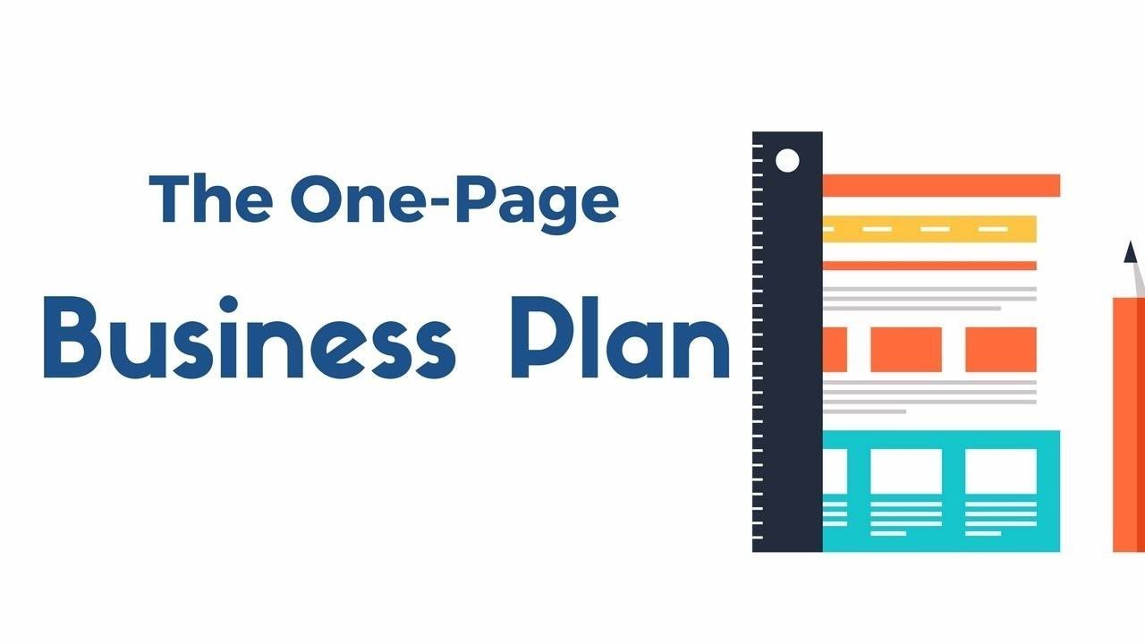 lesson 8 the one page business plan 1 page business plan