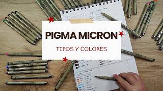 SAKURA PIGMA MICRON - TIPOS Y COLORES