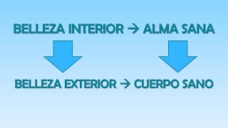 El cuerpo se cuida con el alma, la belleza exterior y la belleza interior