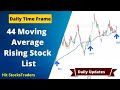 44 moving Average rising stocks for 5 Aug 2022| Stock to buy  #44movingaveragestocklist