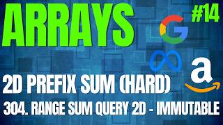 LeetCode 304. Range Sum Query 2D - Immutable | 2D Prefix Sum Explained | DSA Series #14