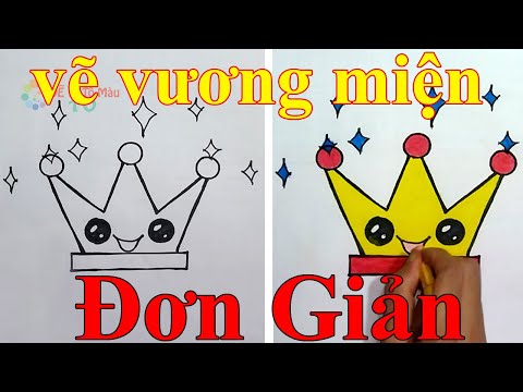 Tô Màu Vương Miện - VẼ VƯƠNG MIỆN I Cách Vẽ vương Miện Đơn Giản I how to draw a simple crown