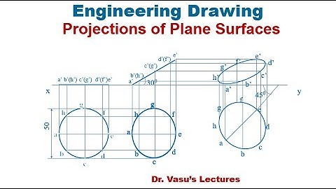 Projections of Planes 4 E  | Circular Planes Inclined to Both Planes | Engineering Drawing