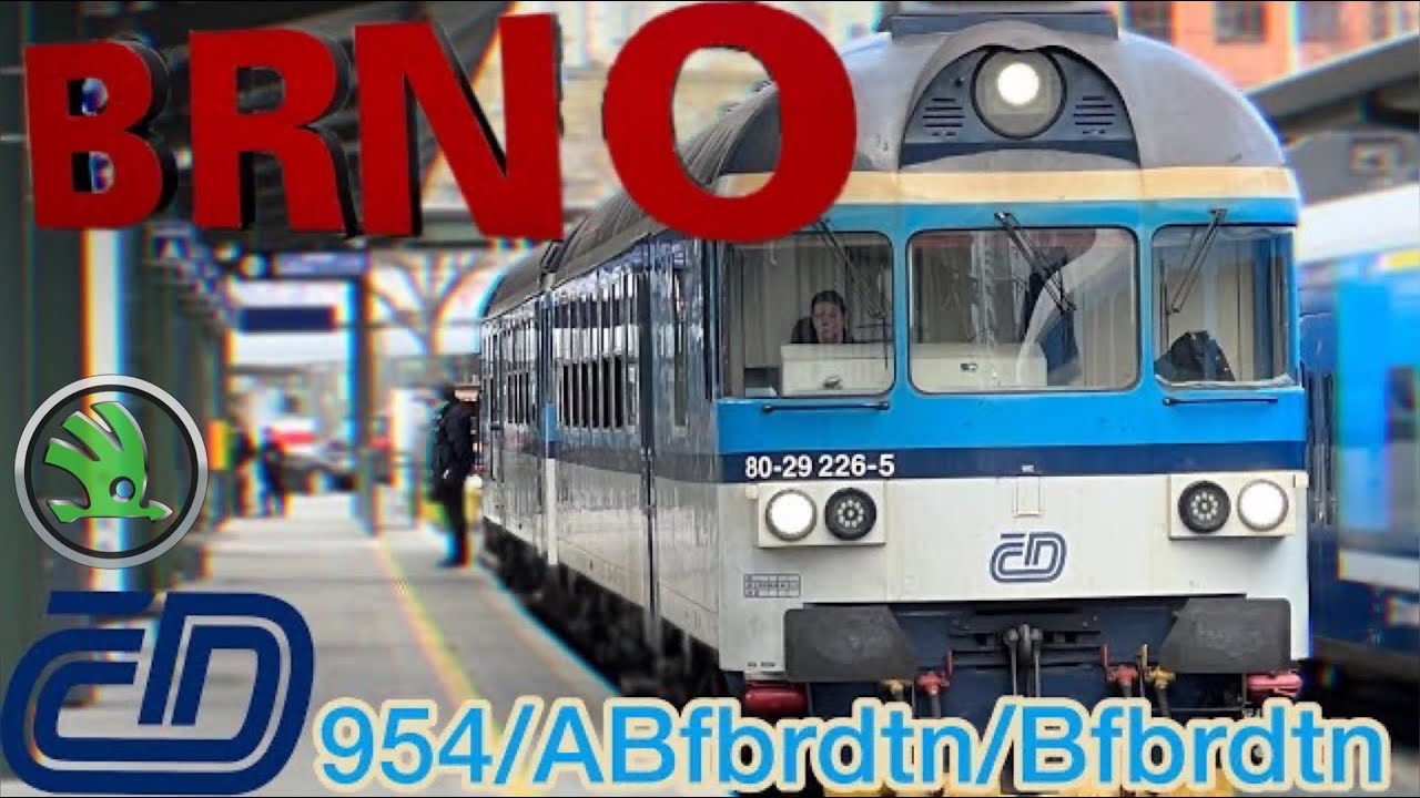 🇨🇿Чехия Brno Дизель поезд (ŠKODA)854/842ABfbrdtn/Bfbrdtn  České dráhy