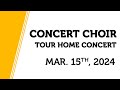 Concert choir tour home concert