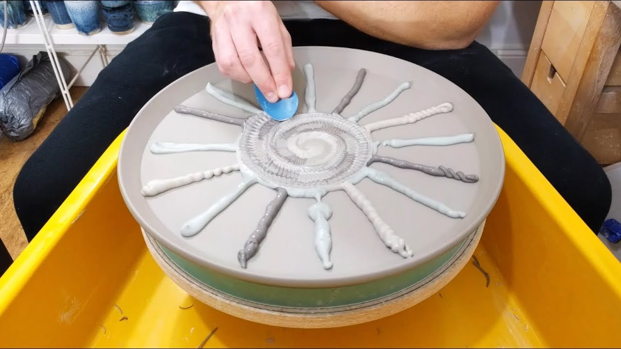 Using a drape mould to make a Large Nautilus Platter