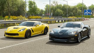 Forza Horizon 4 Drag Race Corvette C6 Zr1 Vs Corvette C7 Z06