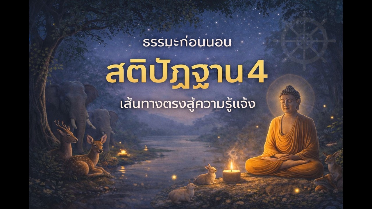 ธรรมะก่อนนอน สติปัฏฐาน 4 เส้นทางตรงสู่ความรู้แจ้ง