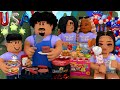 Our big family reunion 4th of july cookout family drama  bloxburg family roleplay